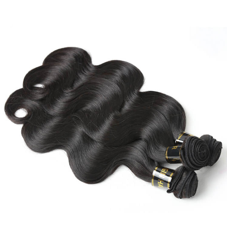 BODY WAVE HAIR BUNDLES + 13"X6" HD FRONTAL