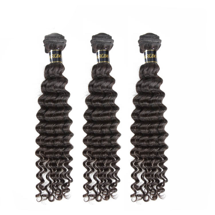 DEEP WAVE HAIR BUNDLES + 13"X4" HD FRONTAL