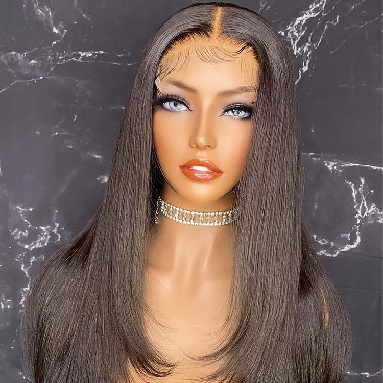 Straight Hair 5x5 HD Lace Closure Wig 180% Density