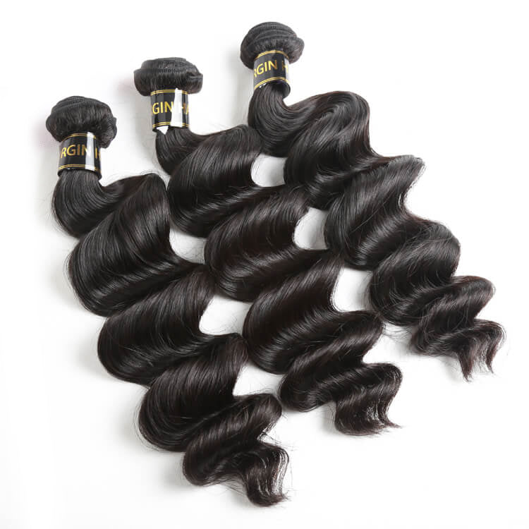 10A Top Selling Hair 3PSC Loose Wave Human Hair Bundles