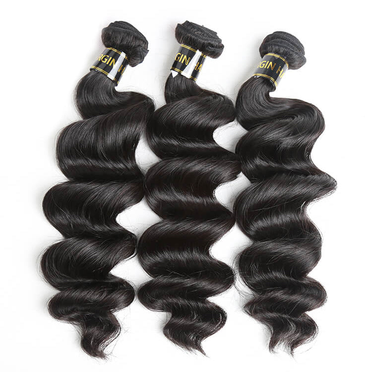 10A Top Selling Hair 3PSC Loose Wave Human Hair Bundles