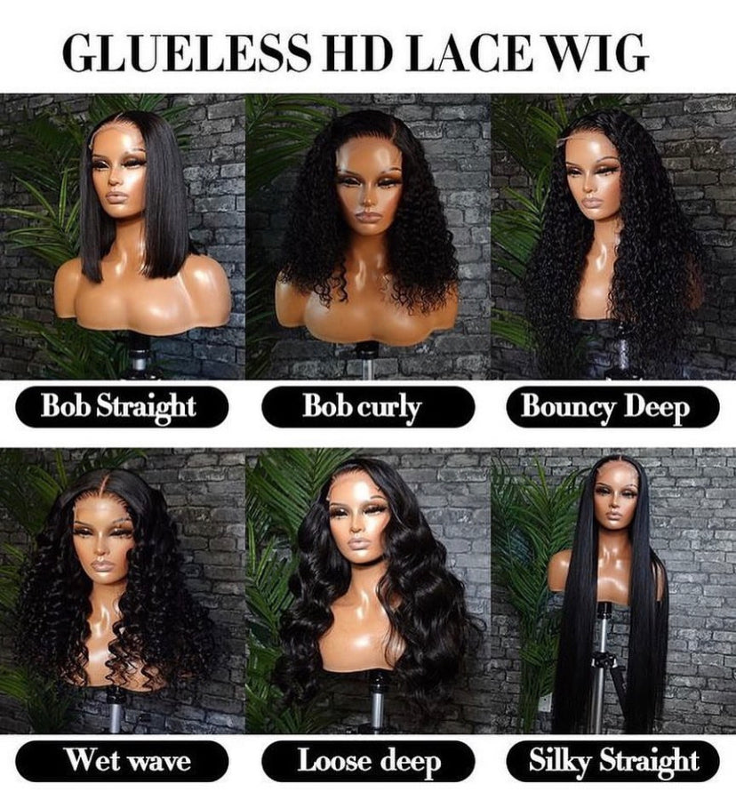 Glueless Lace Body Wave 5x5 HD Lace Closure Wig 180% -200%Density