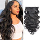 Clip In Hair Extensions Body Wave 100% Human Hair