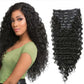 Clip In Hair Extensions Deep Wave 100% Human Hair