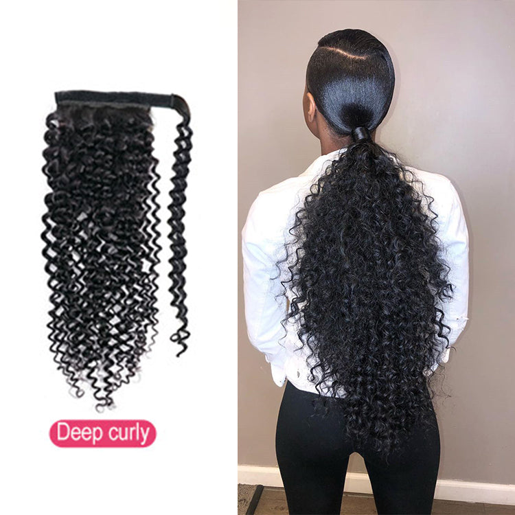 10A Ponytail Deep Wave Hair Weave Easy Install