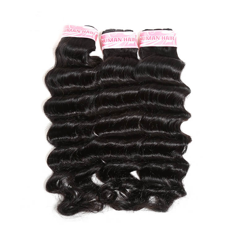 9A Hot Selling 3PSC Loose Deep Human Hair Bundles