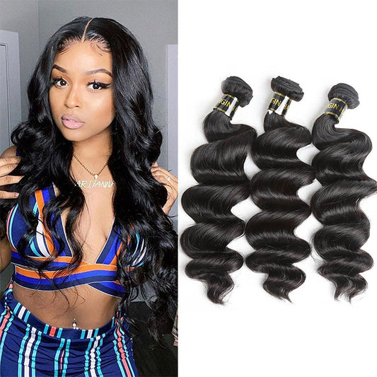 10A Top Selling Hair 3PSC Loose Wave Human Hair Bundles