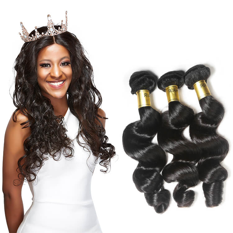 12A Premium Hair 3PSC Loose Wave Raw Hair Bundles